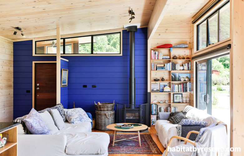 lockwood interior ideas, lockwood interior inspiration, blue feature wall, living room inspiration