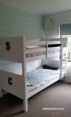 bunks, childrens rooms, white, bedroom, guest room, bunk beds, white, pale green