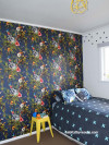 bedroom, kids bedroom, childrens bedroom, feature wall, feature wallpaper, animal print wallpaper 