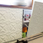 kitchen cupboards, painted pressed metal, upcycle