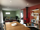 red dining room, open plan living, green living room, bookshelf inspiration, Resene 