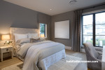 bedroom, spare bedroom, quest bedroom, grey bedroom, neutral bedroom, grey interior