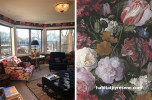 wallpaper inspiration, wallpaper ideas, floral interior, floral wallpaper, living room inspiration